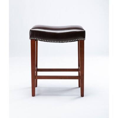 Blue Leather Barstool 2 Pcs Set N9298