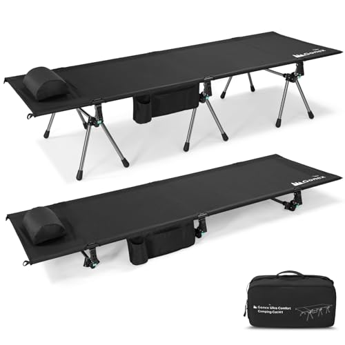 Camping Cot with Leg Extenders 2 in 1 Portable Folding Cot E161778