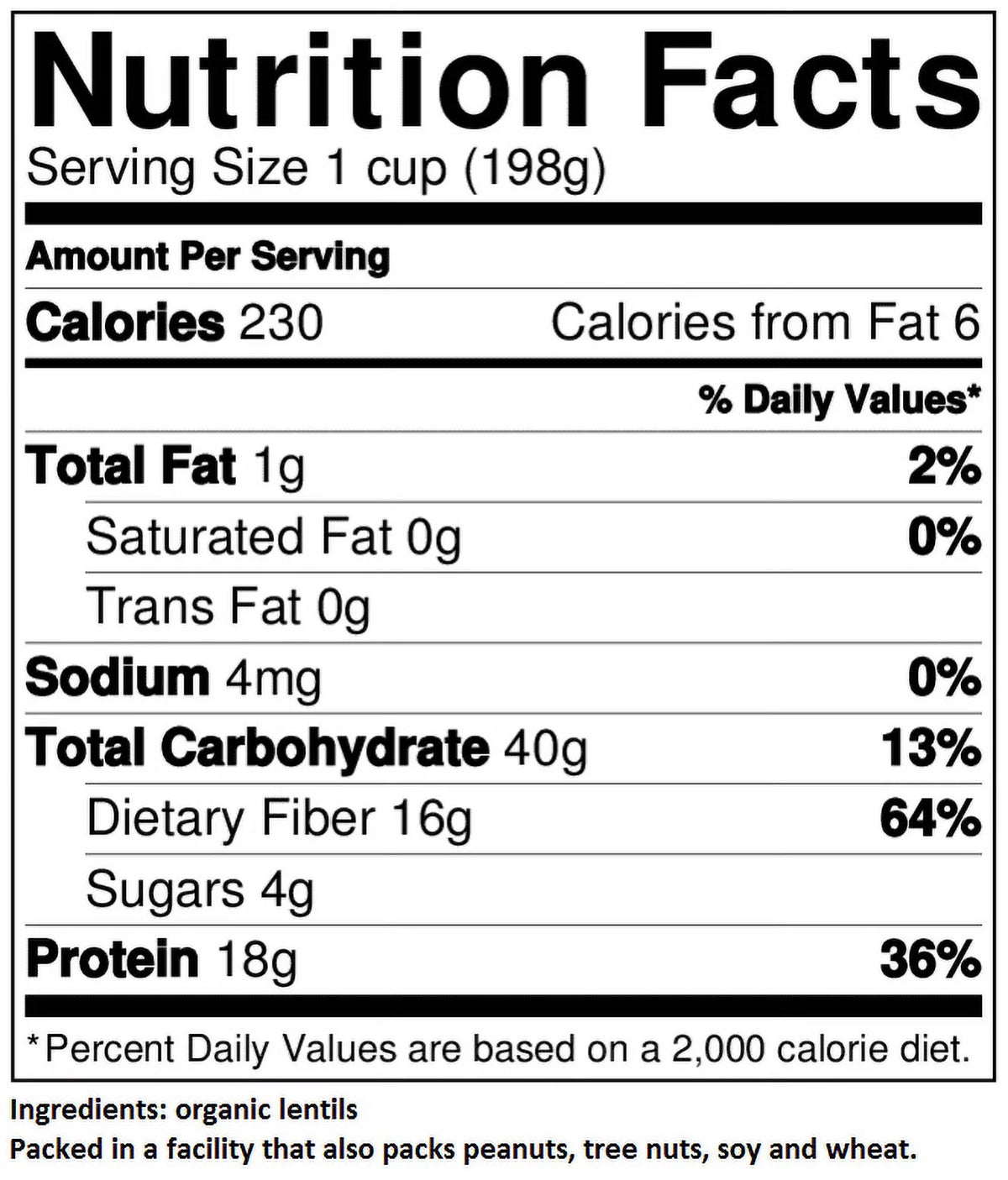 Brown Lentils 5 Pounds Organic Non-GMO D8382