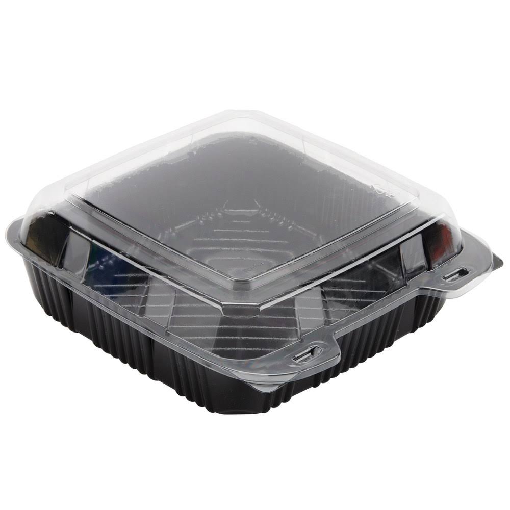 Black and Clear Hinged Take-Out Container 200/Case H7470