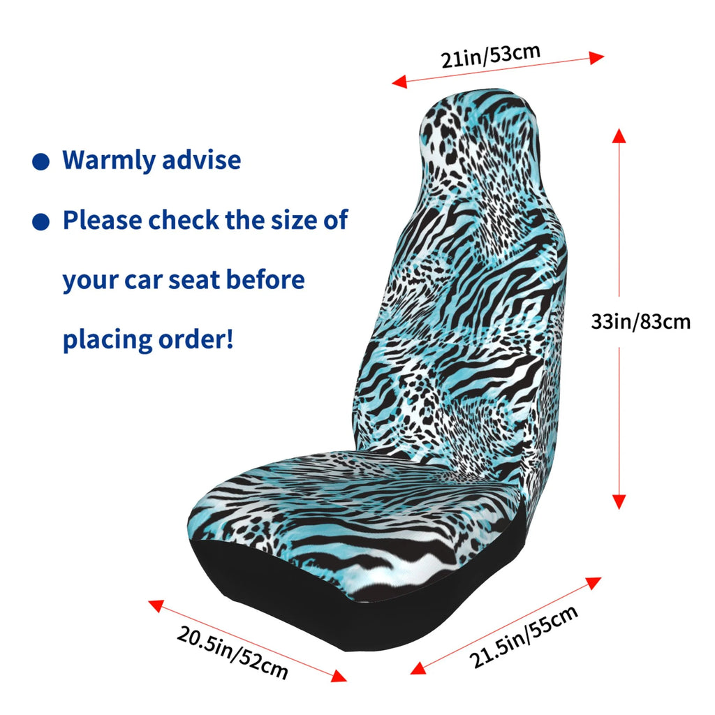 Zebra Leopard Print Car Seat Covers 2 Pack V47308