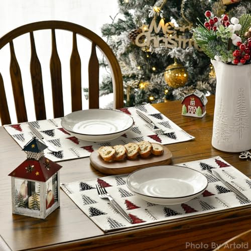 Green Christmas Placemats Set of 4 X59234