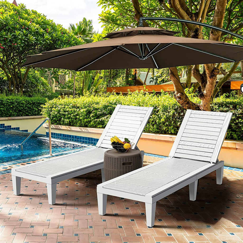 Black Adjustable Outdoor Lounge Chairs Q7359