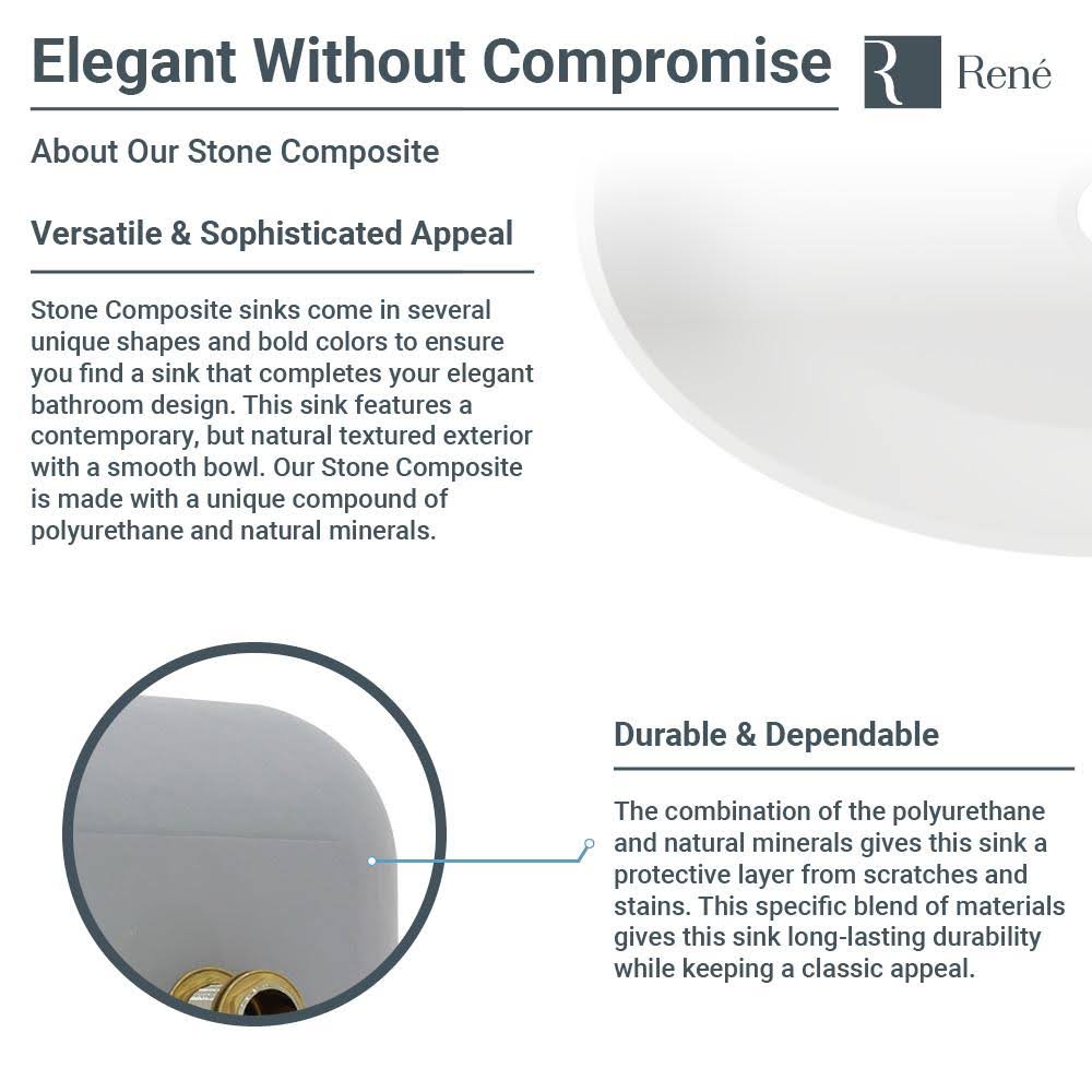 Stone Composite Oval Vessel Sink Q28942