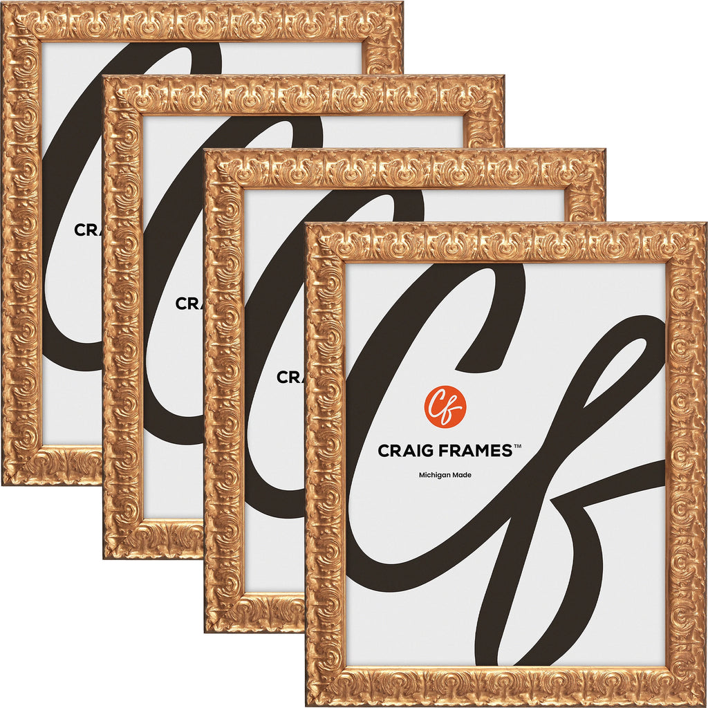 10x11 inch Gold Picture Frame Set of 4 K6479