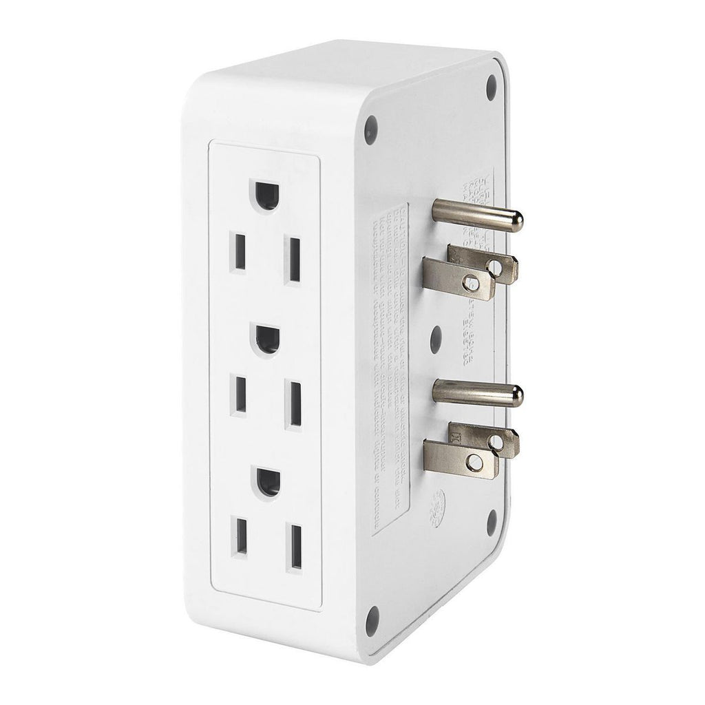 6 Outlet 3-Prong Side Entry Tap White O35930