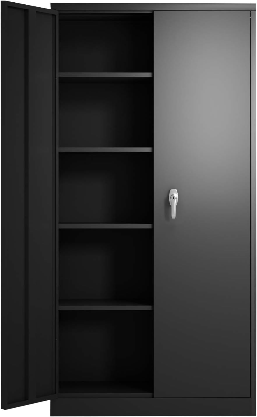Metal Storage Cabinet with 2 Doors and 4 Adjustable Shelves L5741