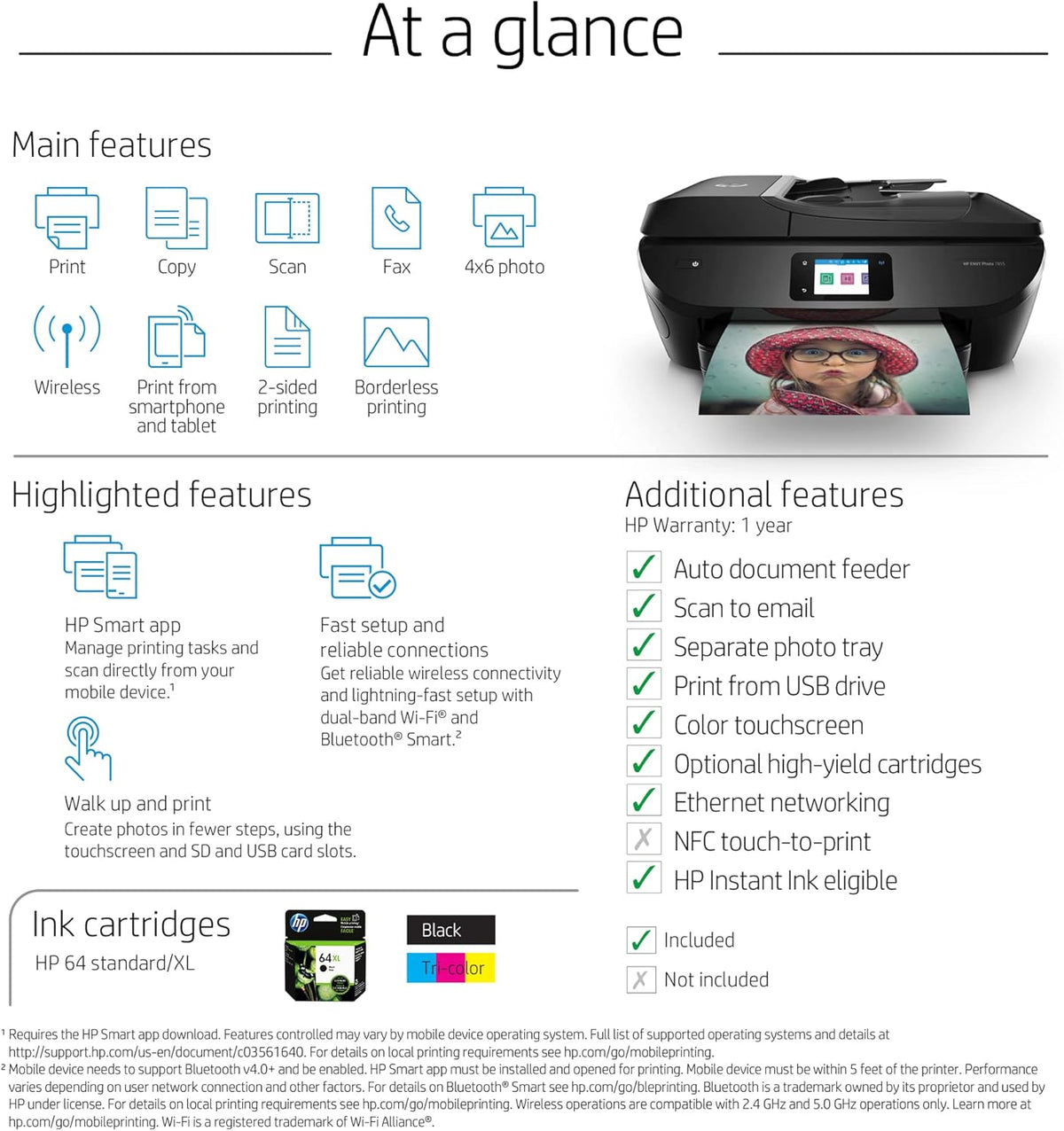 Wireless All-In-One Color Inkjet Photo Printer with Touchscreen B461