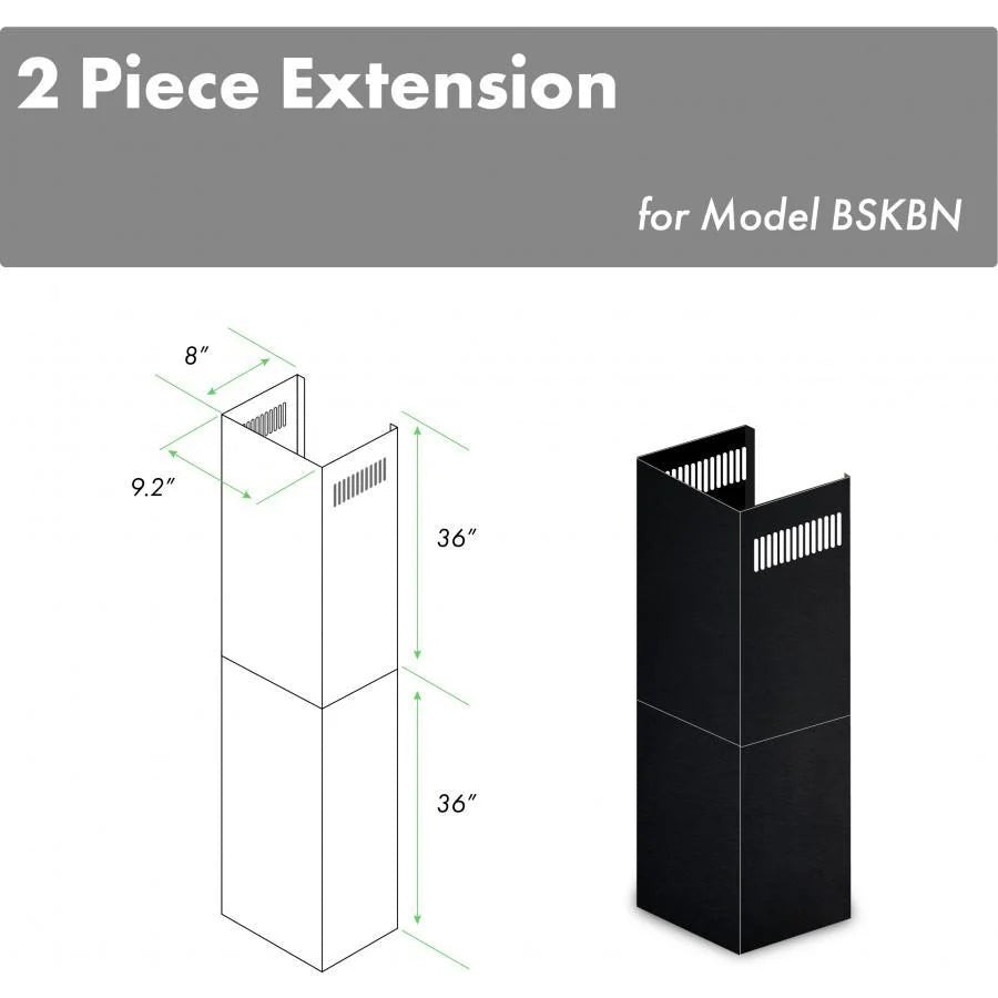 Black Stainless Chimney Extensions E954