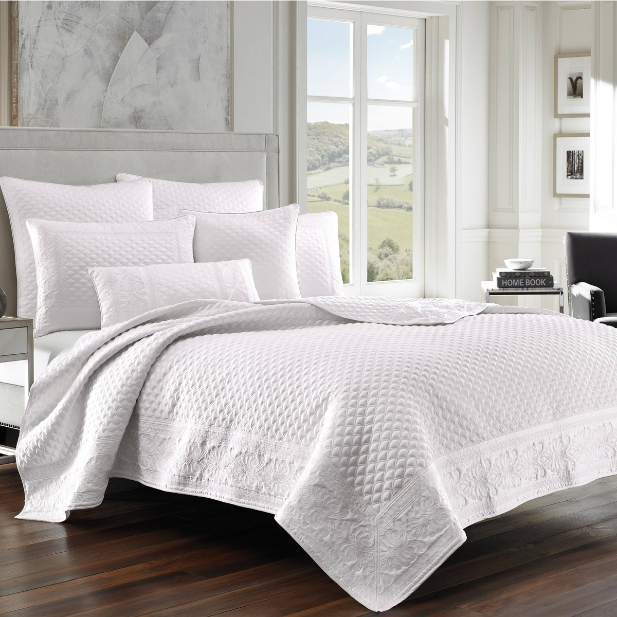 Taupe Full/Queen Coverlet W448