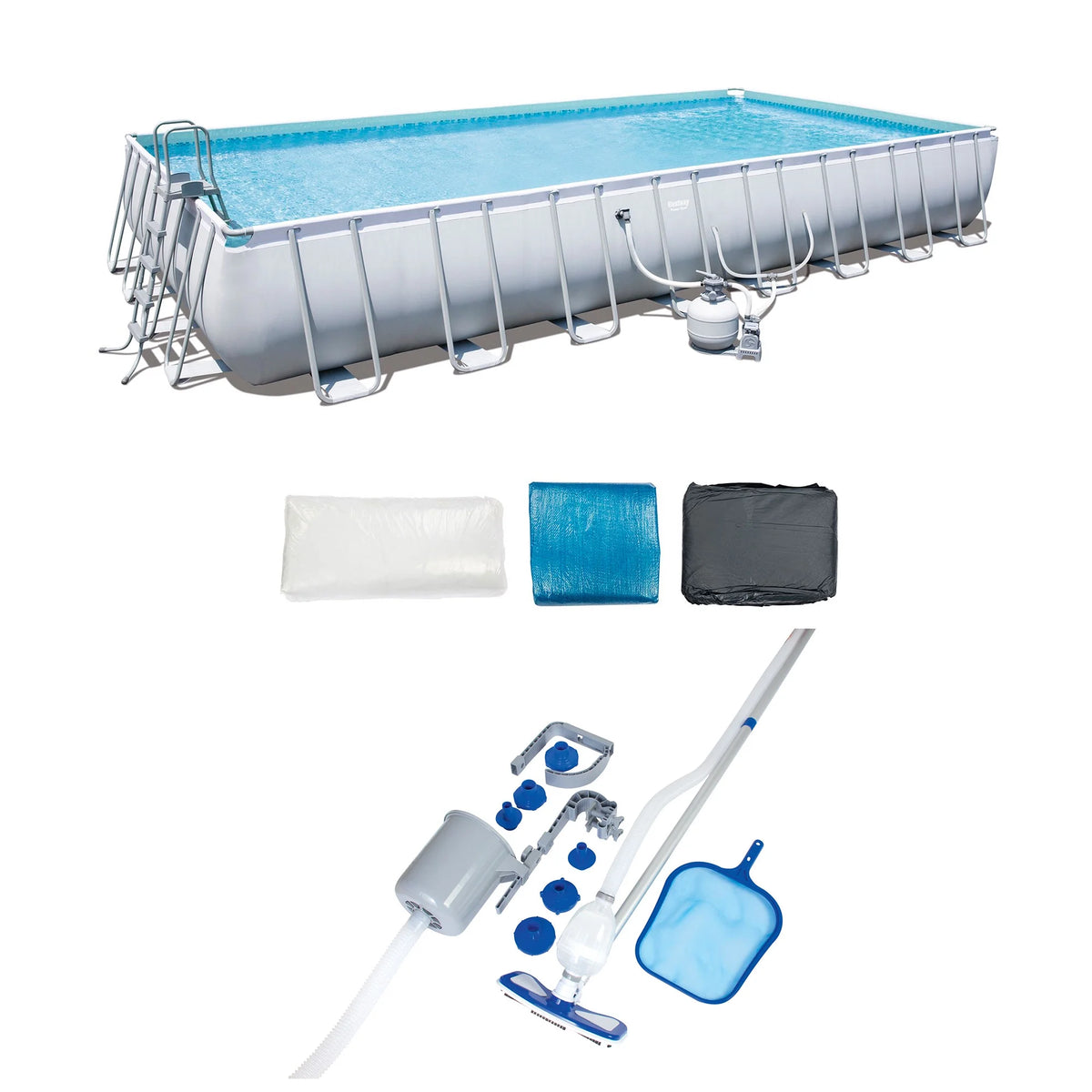 Frame Swimming Pool & Cleaning Vacuum & Maintenance Accessories Kit D885453