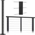 36x1x2 Stainless Steel Black Powder Coated Cable Railing Post O75475