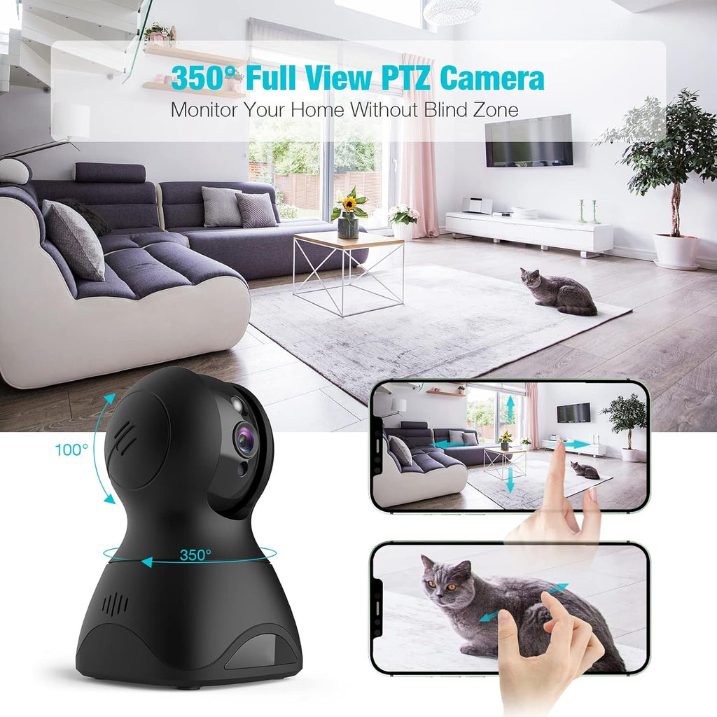 1080P Indoor WiFi Pet Camera with 2-Way Audio and Night Vision A87630