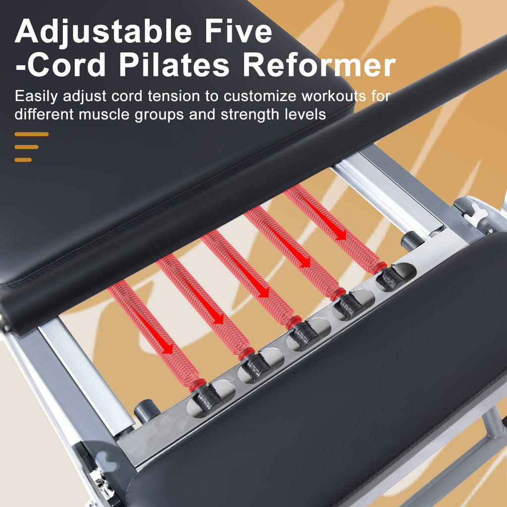 Foldable Pilates Reformer Machine with Spring S3135