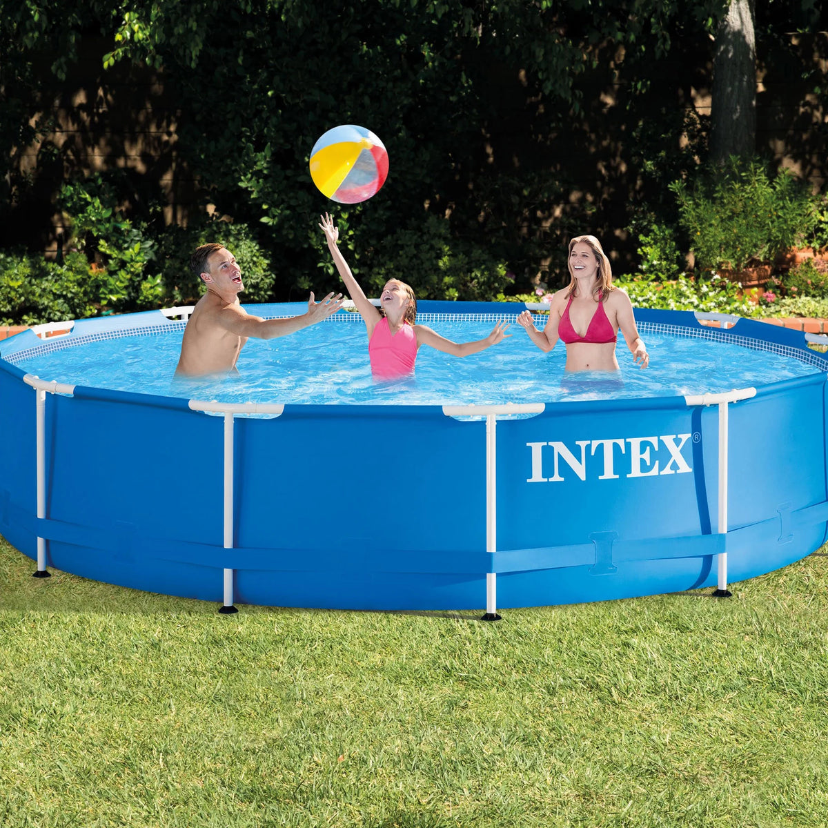 12' x 30'' Metal Frame Above Ground Swimming Pool with Filter Pump Q5921