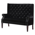 Black Tufted Back Settee E876270