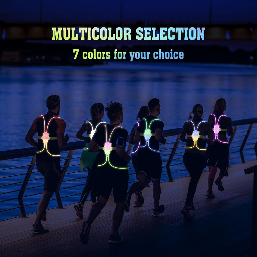 7 Lights Colors Rechargeable LED Reflective Vest V1421