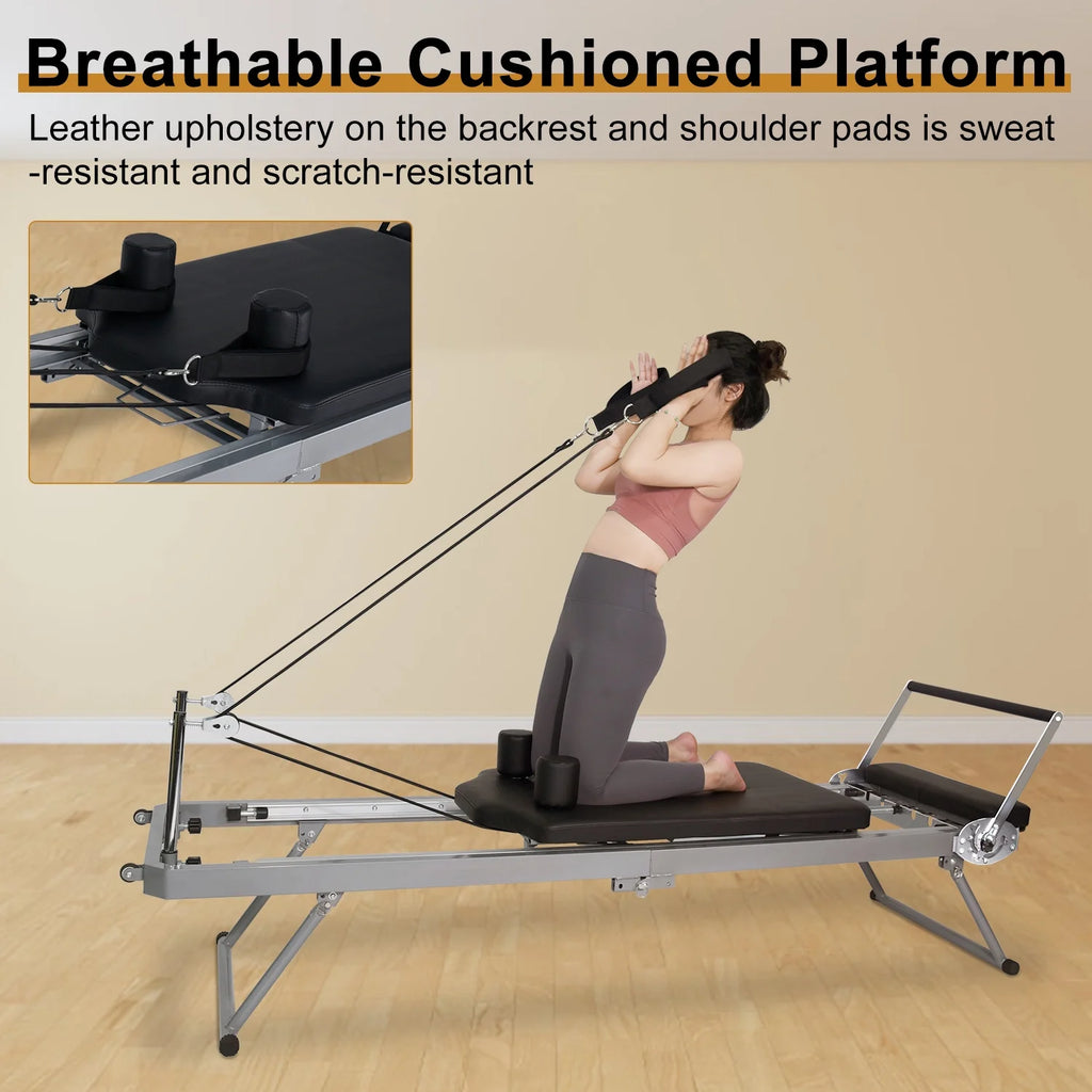 Foldable Pilates Reformer Machine with Spring S3135