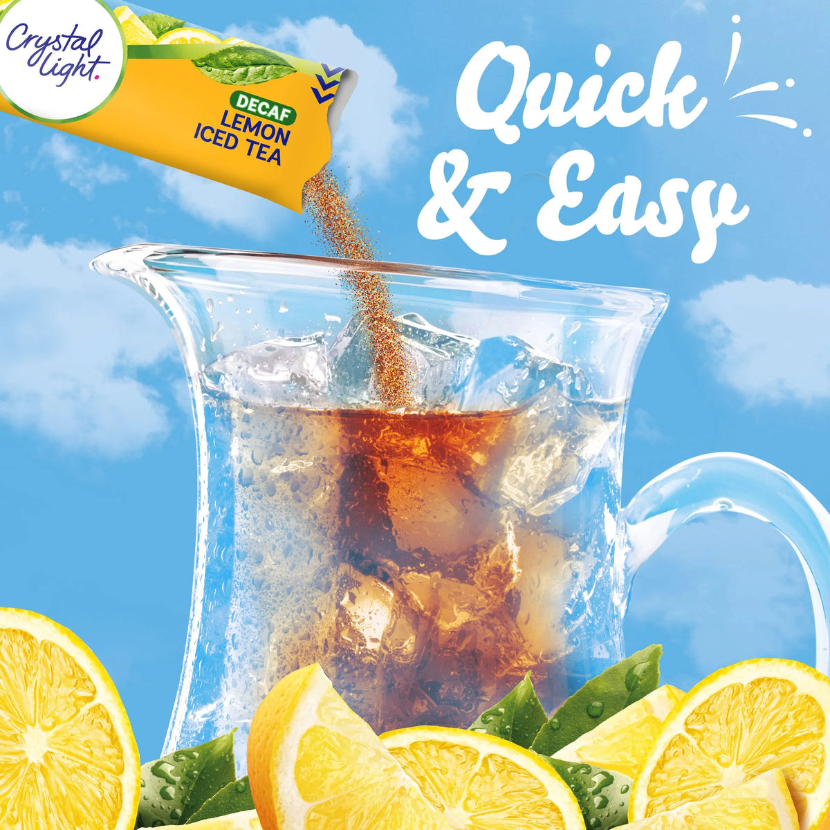 Sugar-Free Decaffeinated Lemon Iced Tea Powdered Drink Mix, 6 Count (Pack Of 12) V22797