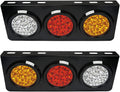 LED Truck Trailer Tail Lights with Iron Bracket Base, 48-LED, DC12-24V, 2 PCS O319