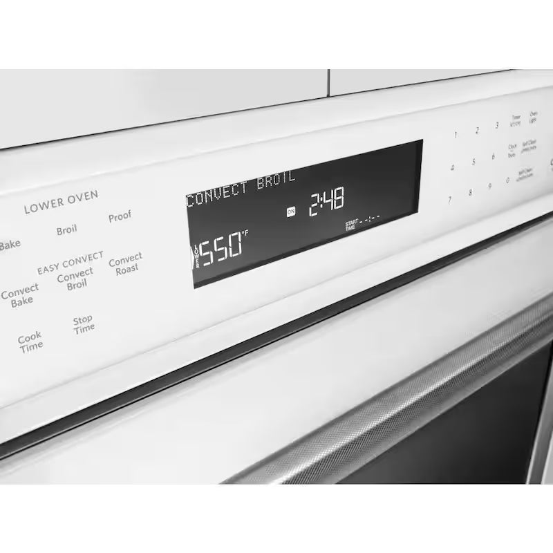 30 in. Double Electric Wall Oven Self-Cleaning with Convection in White I16381