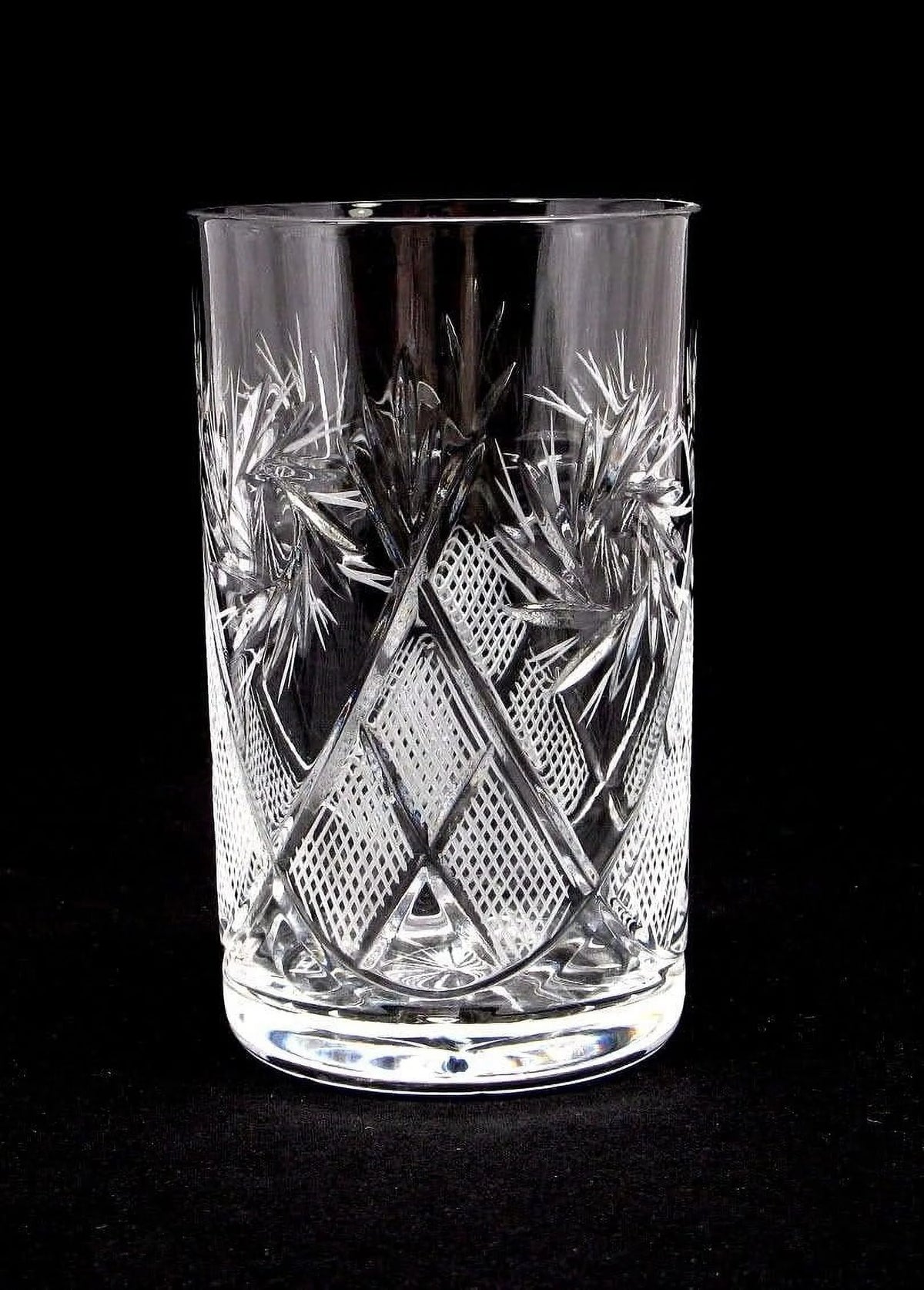 Russian Crystal Hot Tea Glass 8.5 Oz & Metal Glass Holder H427123