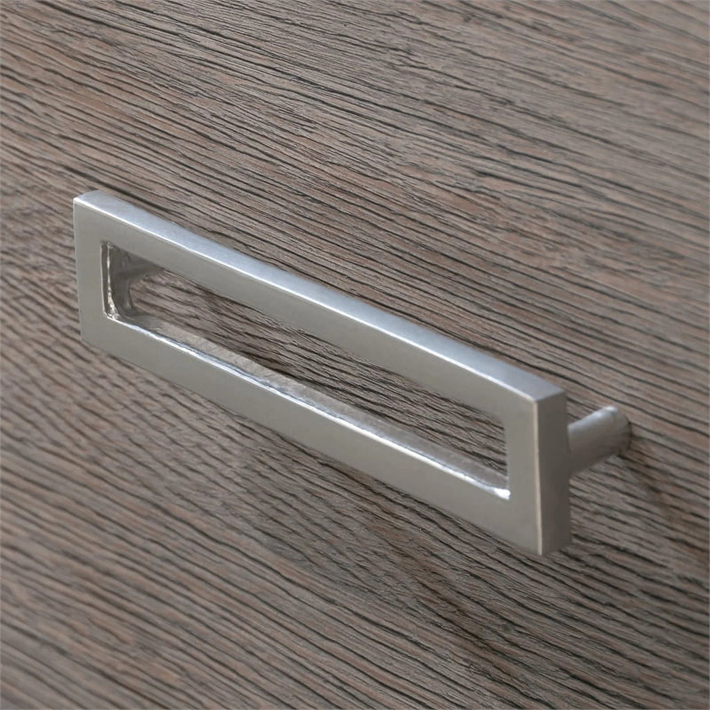 Contemporary L-Desk in Ashen Oak Finish Y251394
