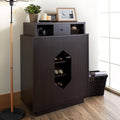 Espresso 1-Drawer Shoe Cabinet W9073