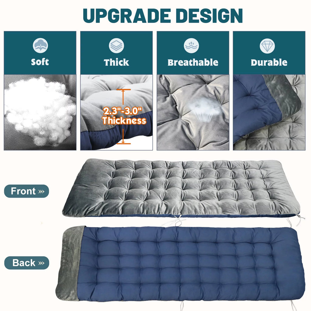 Folding Camping Cot with Mattress 75"x28" S715