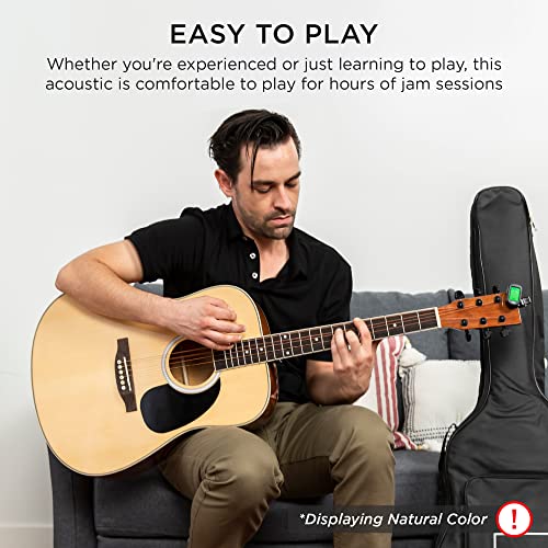 41in Full Size All Wood Acoustic Guitar Starter Set with Case X179