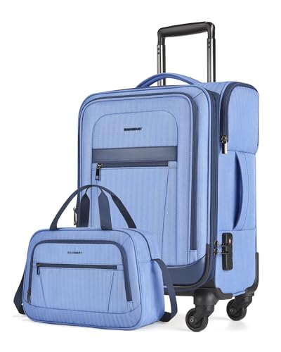 Gray 20 inch Softside Carry-On Luggage with Spinner Wheels T176453