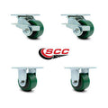 3.25 inch x 2 inch Polyurethane Caster Set V144
