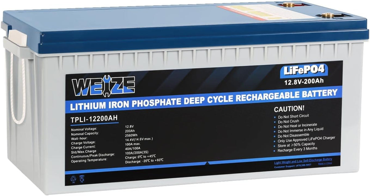 12V 200Ah LiFePO4 Lithium Battery with Smart BMS G733