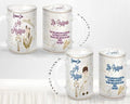 Set de 2 Tazas con moño de satin y tarjeta de agradecimiento G1047