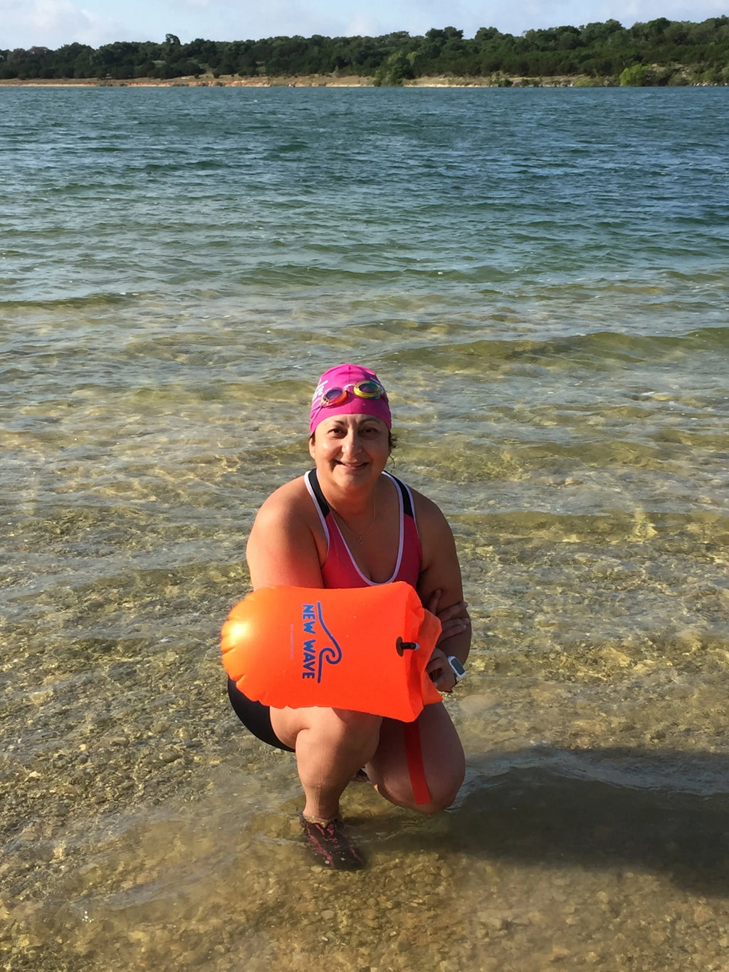 Swim Buoy Drybag for Open Water Swimmers, 20 Liter Orange PVC F876727