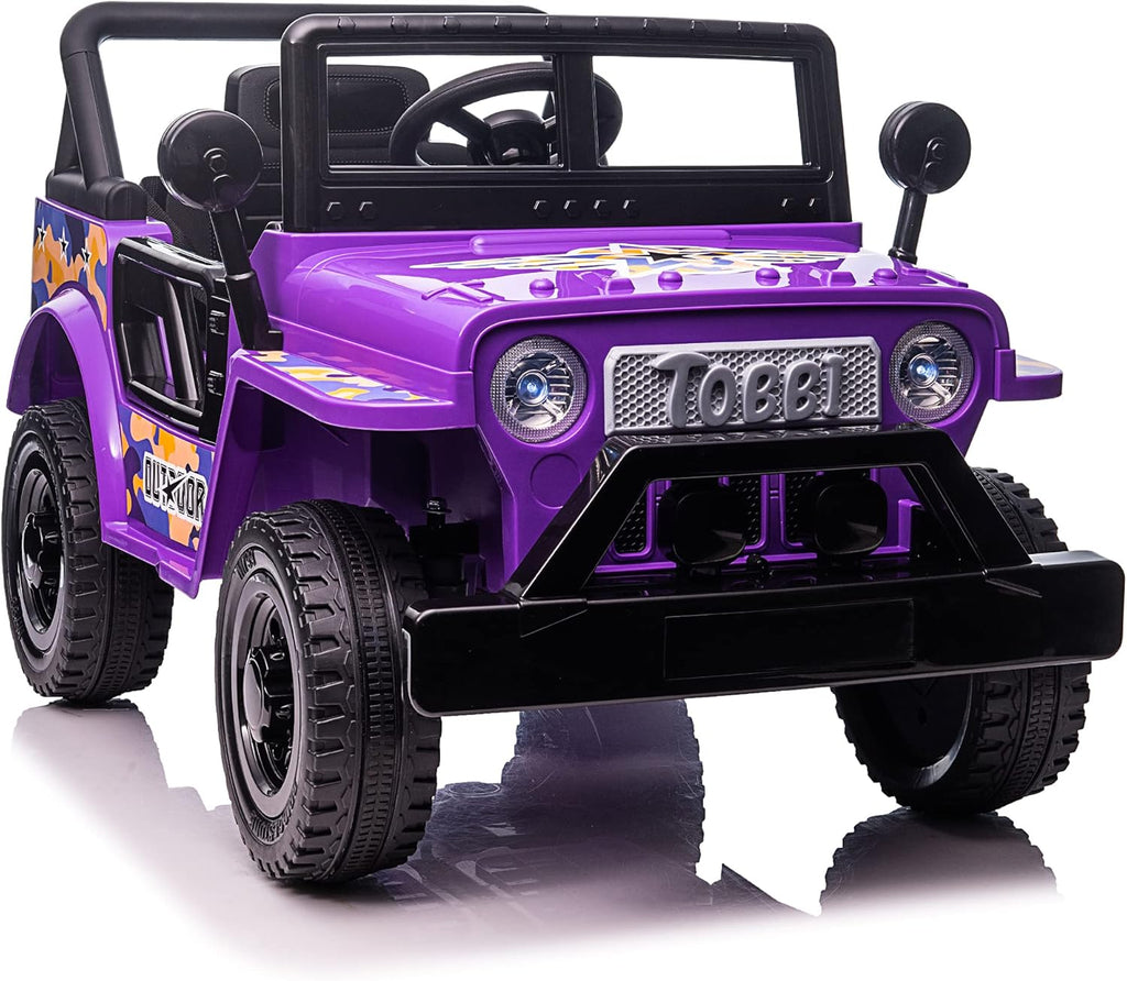 12V Kids Ride On Truck Car with LED Lights Openable Doors E171101