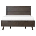 Queen Bed in Dark Brown P731