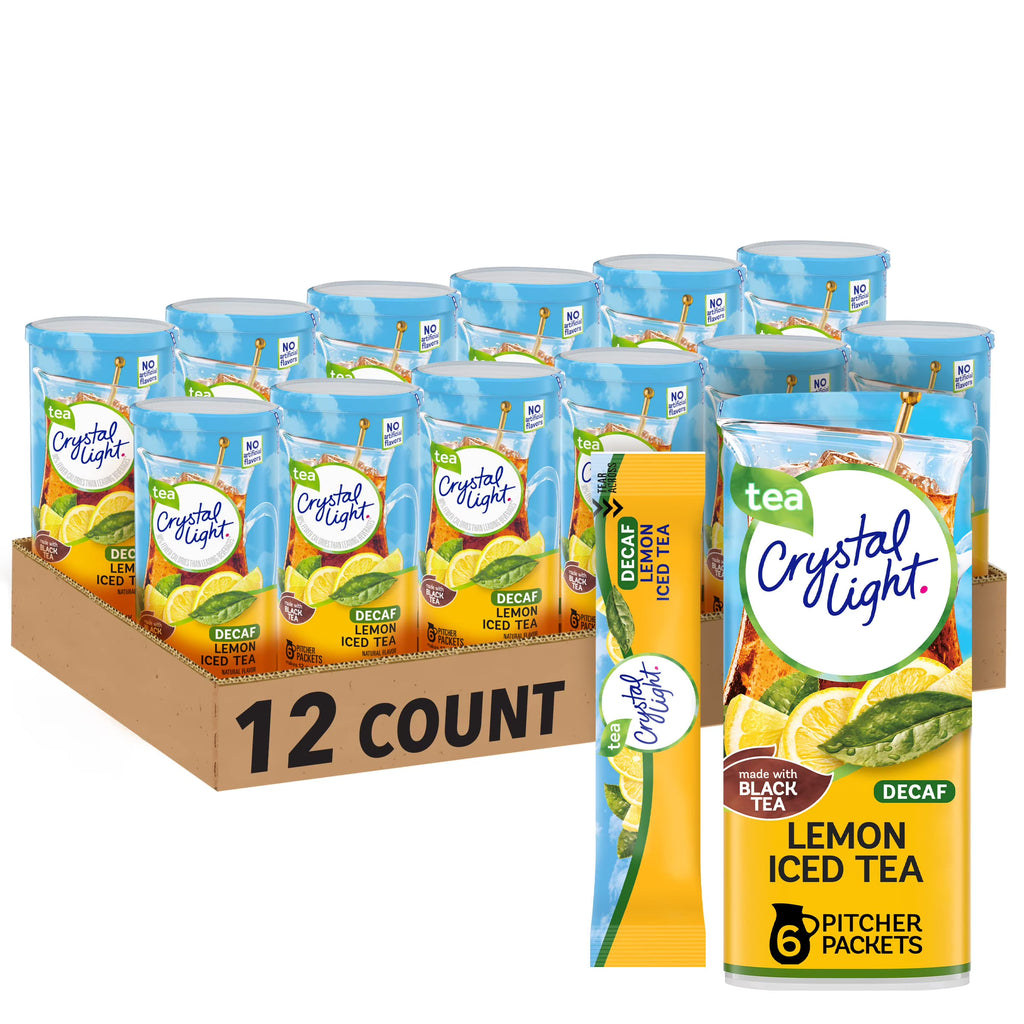 Sugar-Free Decaffeinated Lemon Iced Tea Powdered Drink Mix, 6 Count (Pack Of 12) V22797