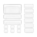 15PCS Clear Plastic Drawer Organizer Set Storage Bins B9447