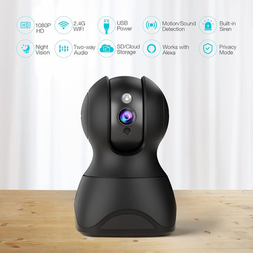 1080P Indoor WiFi Pet Camera with 2-Way Audio and Night Vision A87630