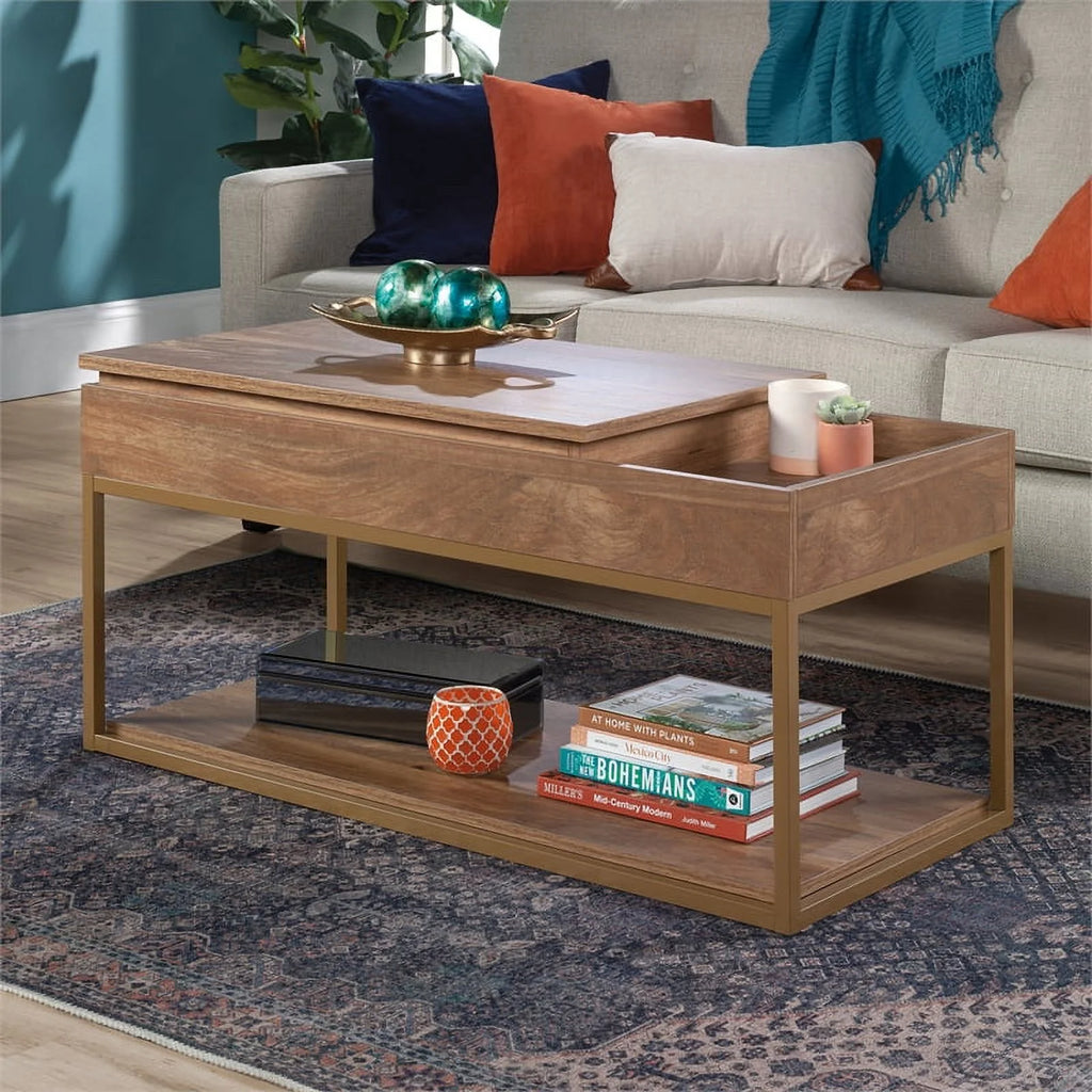 Modern Engineered Wood Lift-Top Coffee Table in Brown S54137