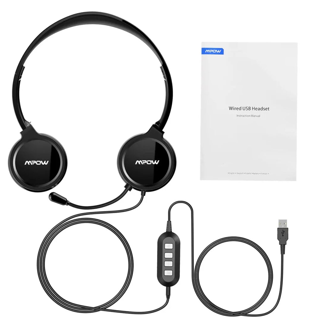 USB Computer Headset with Microphone Noise Cancelling L478
