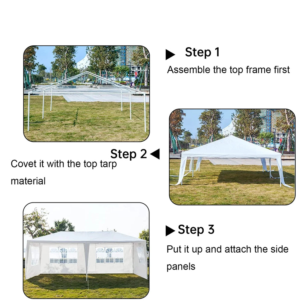 White Party Tent Canopy Shelter L30193