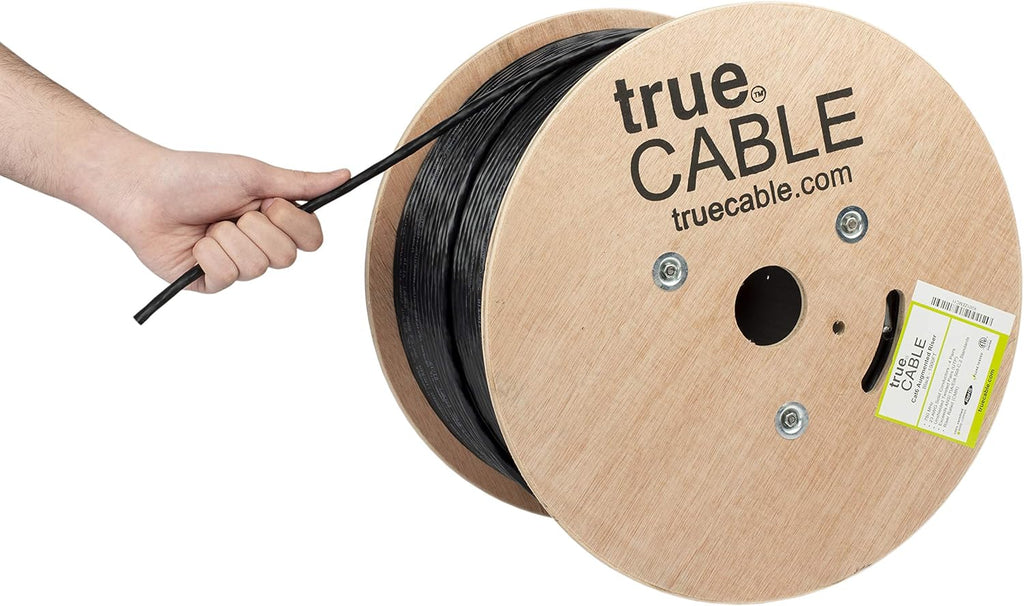 1000ft White 23AWG 4 Pair Solid Bare Copper Bulk Ethernet Cable I10408