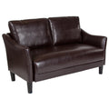 Brown Upholstered Loveseat V620