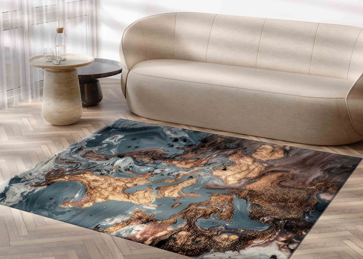 2'x3' Shimmery Marble Printed Rug F519