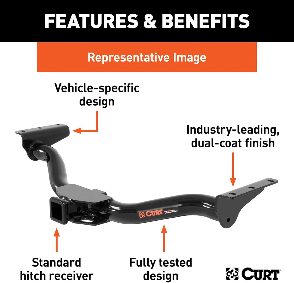 Class 3 Trailer Hitch, 2-Inch Receiver, Black C431