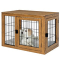 Furniture-Style Dog Crate with Double Doors O17292
