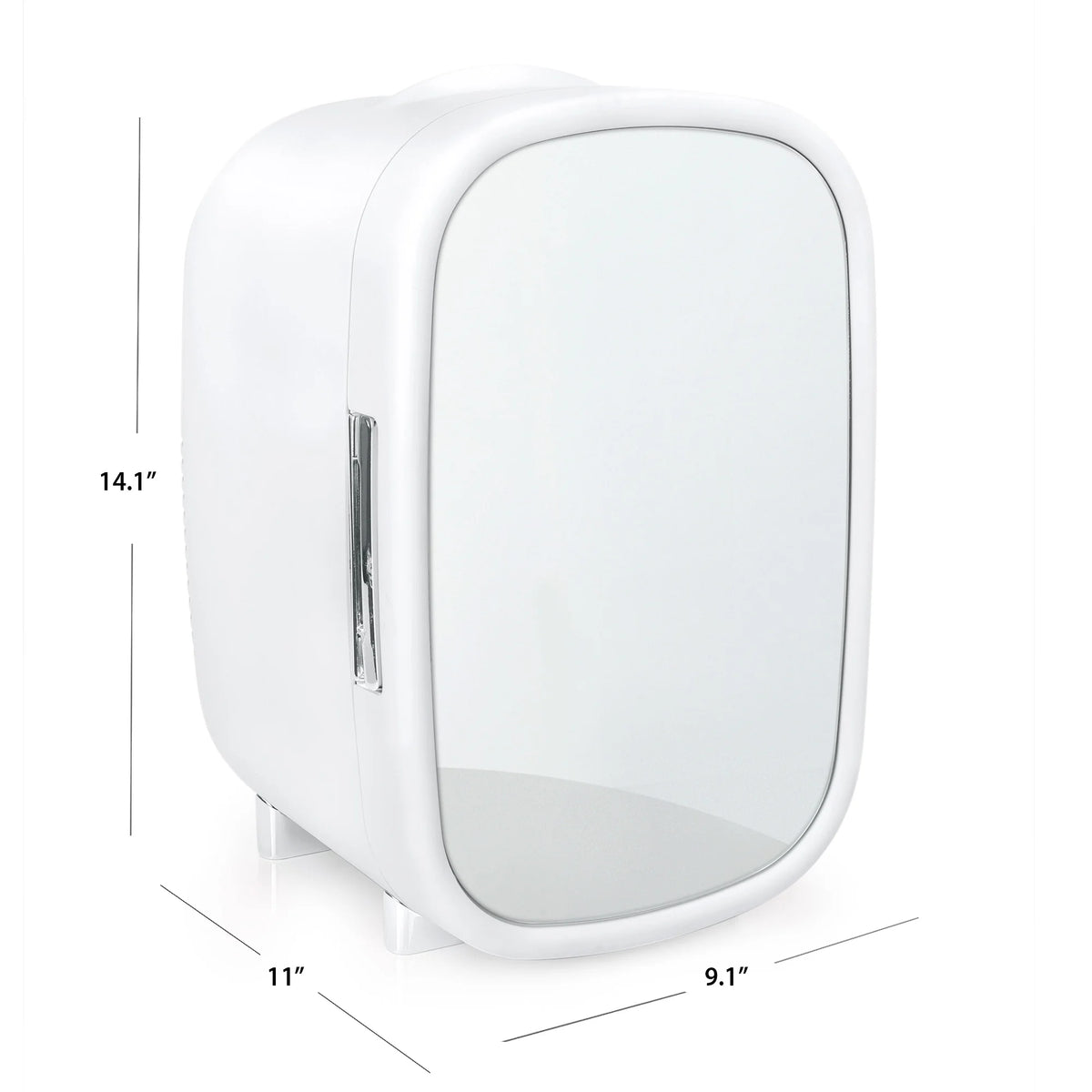 White 7L Mini Fridge with Mirror Door I17570