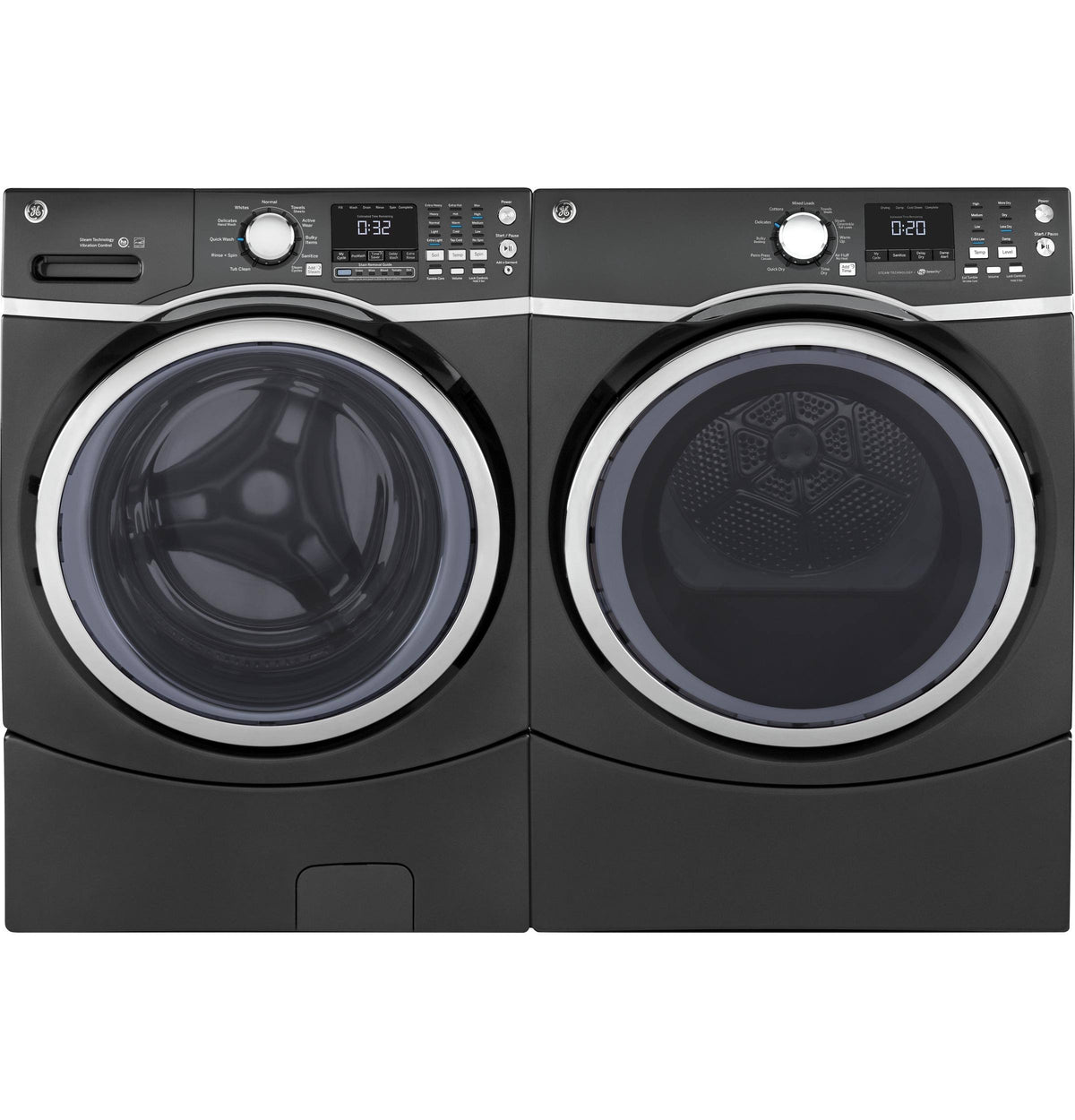 Gray Electric Dryer with Steam U7637